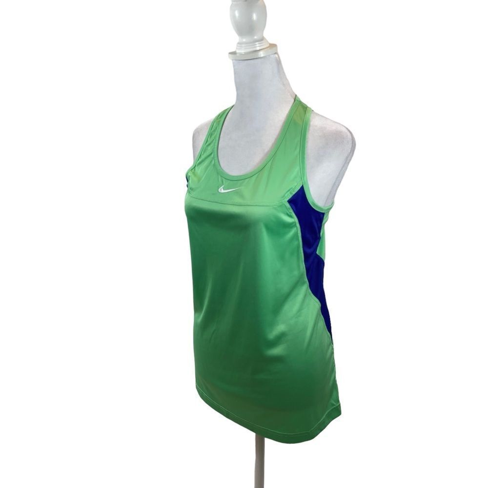 Ladies Nike Dri-Fit Green and Blue Racer Back Tank Top Size Medium